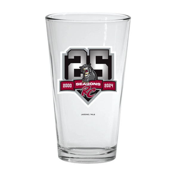 25TH ANNIVERSARY PINT GLASS, SACRAMENTO RIVER CATS