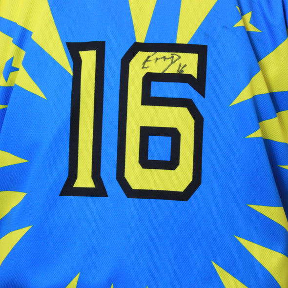 BLUE AND YELLOW DORADOS JERSEY #16 SIZE 48-XL, SACRAMENTO RIVER CATS