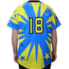 BLUE AND YELLOW DORADOS JERSEY #18 SIZE 48-XL, SACRAMENTO RIVER CATS