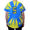 BLUE AND YELLOW DORADOS JERSEY #5 SIZE 46-L, SACRAMENTO RIVER CATS