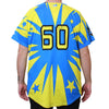 BLUE AND YELLOW DORADOS JERSEY #60 SIZE 48-XL, SACRAMENTO RIVER CATS