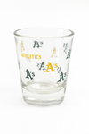 A'S 2 OZ REPEAT SHOT GLASS