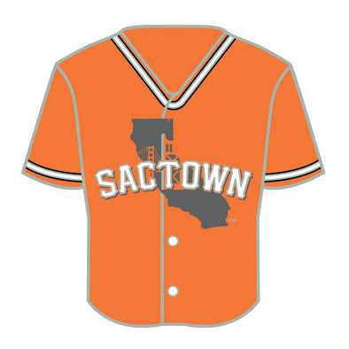 PIN SACTOWN JERSEY, SACRAMENTO RIVER CATS