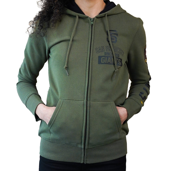 SF ARMED FORCES ZIP HOOD LADIES, SAN FRANCISCO GIANTS