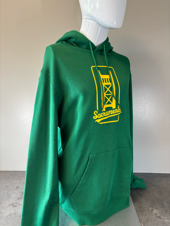 A'S SACRAMENTO PATCH HOODIE KELLY GREEN