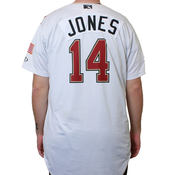 WHITE HOME JERSEY #14 SIZE 48- XL, SACRAMENTO RIVER CATS