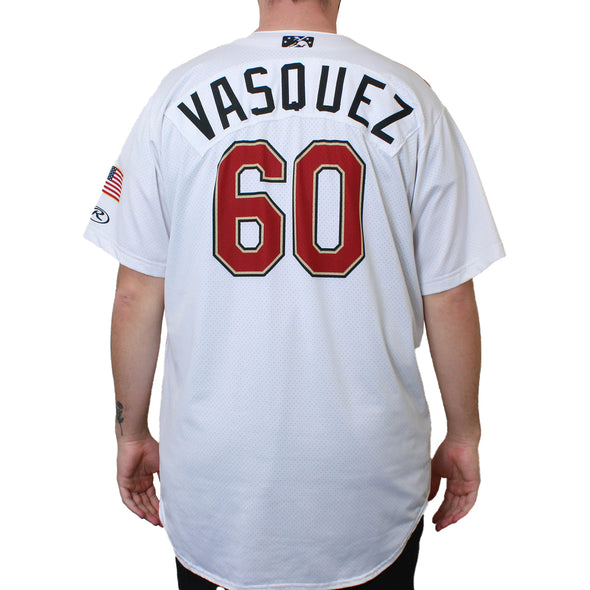 WHITE HOME JERSEY #60 SIZE 48- XL, SACRAMENTO RIVER CATS