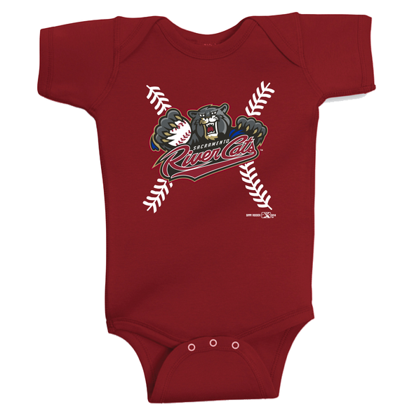 ONESIE BBALL SEAMS-GARNET, SACRAMENTO RIVER CATS