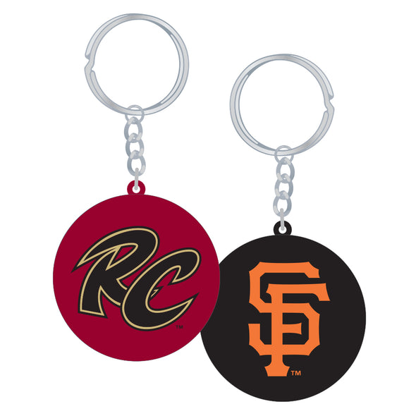 KEYCHAIN 2 SIDED RC AND SF, SACRAMENTO RIVER CATS