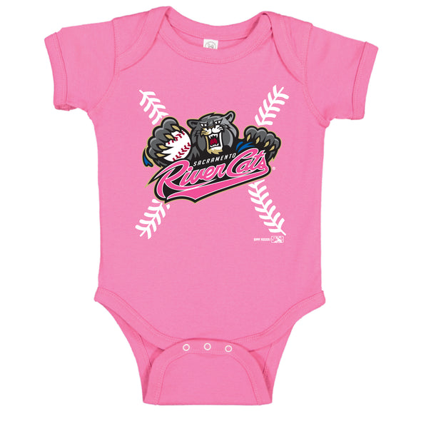 ONESIE SEAMS PINK, SACRAMENTO RIVER CATS