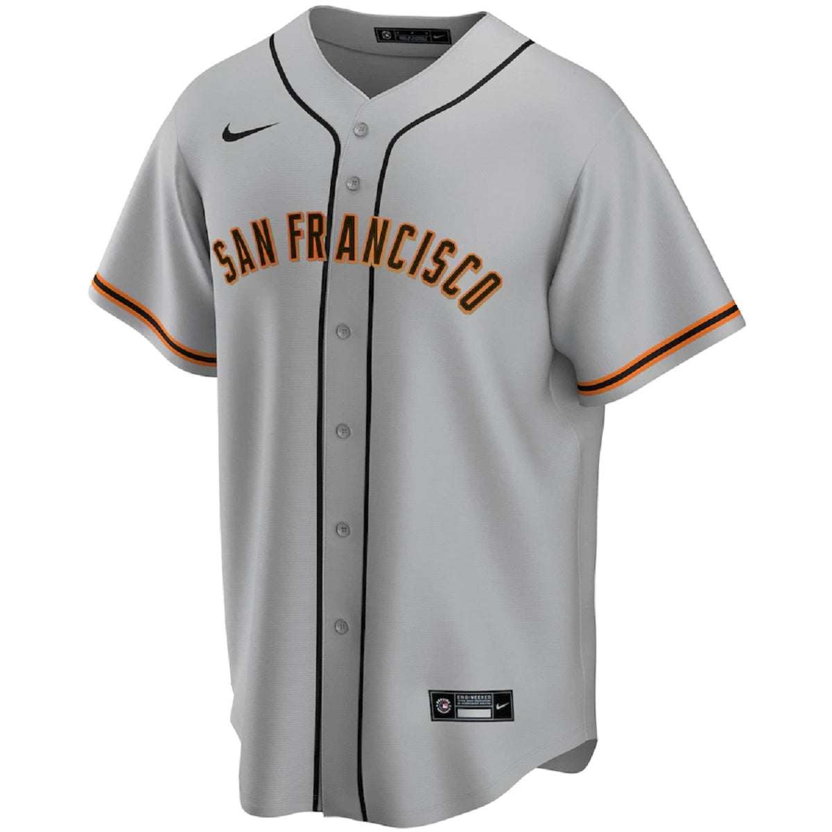 Men's Nike Gray San Francisco Giants Road Replica Team Jersey