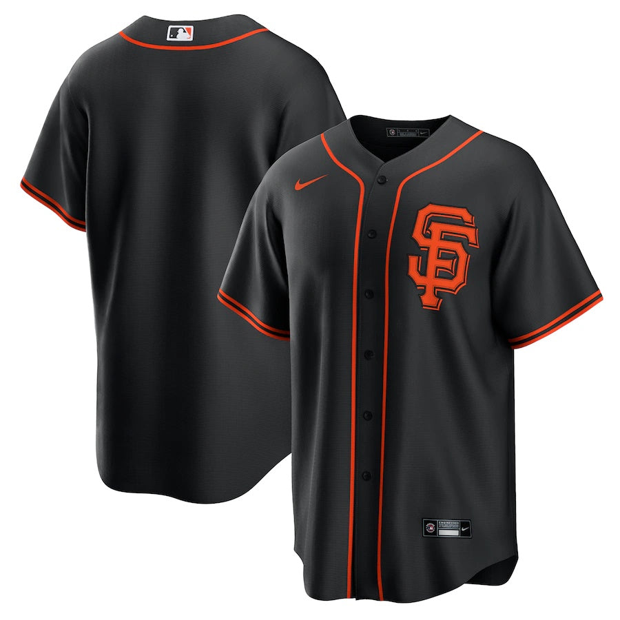 Mlb Baseball Sf Giants Men's Shirts JERSEY BLACK SF